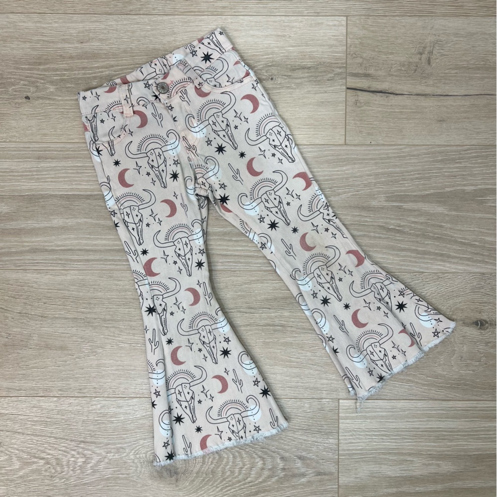 Western Pink Flare Jean